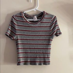 striped crop top